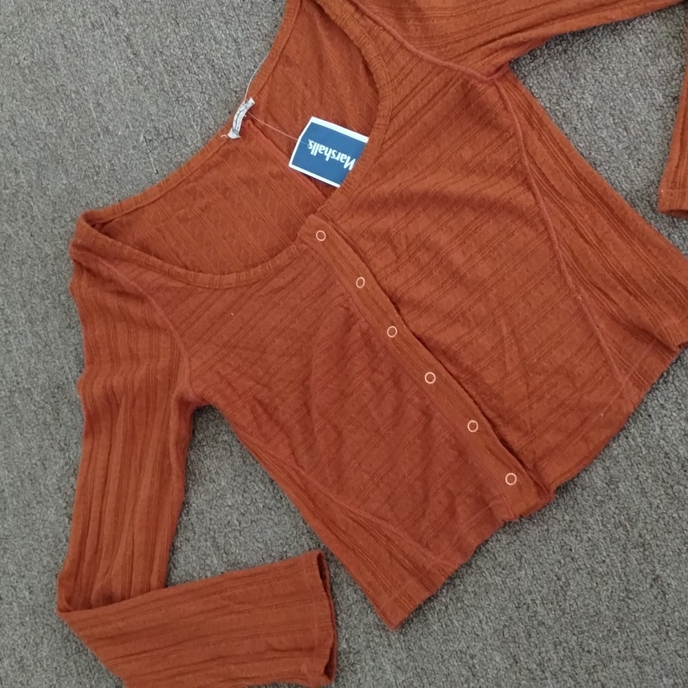 Free people Orange Sweater cardigan